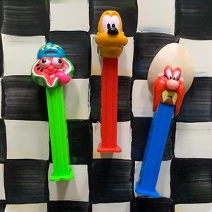 3 Vintage Pez Dispensers